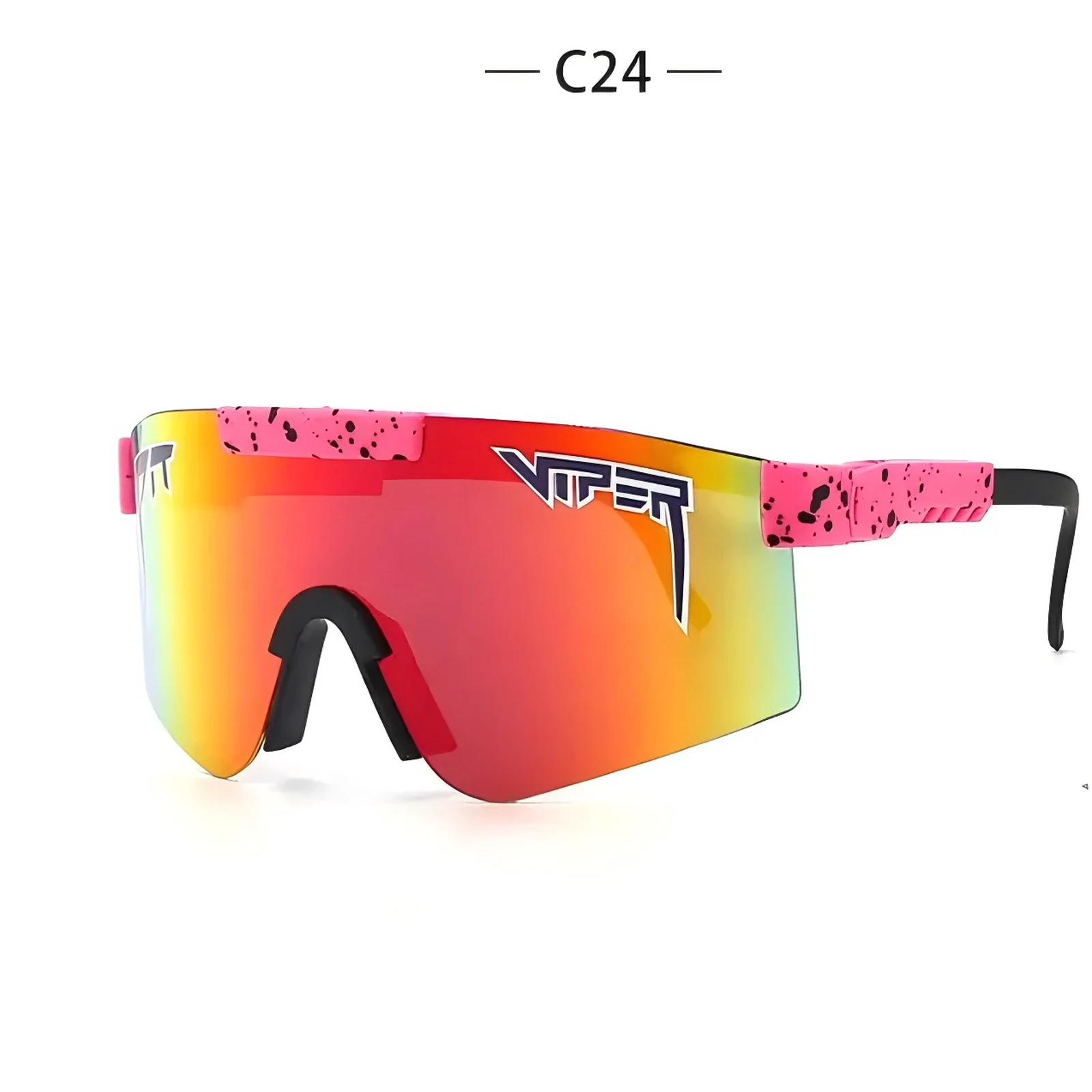 Polarised wraparound cycling sunglasses with mirrored lens by VeloVisor